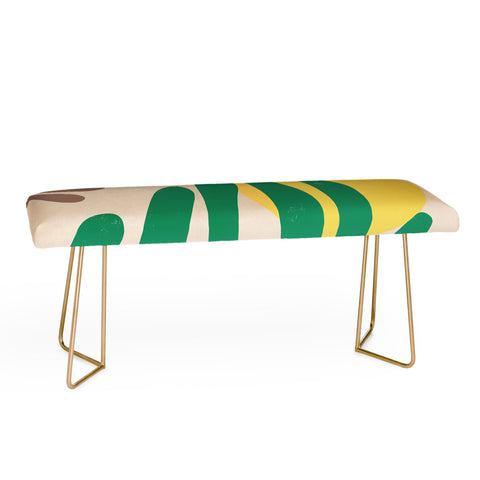 Ninola Design Spring Matisse Leaves Bench