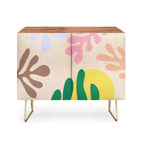 Ninola Design Spring Matisse Leaves Credenza