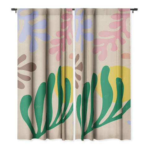 Ninola Design Spring Matisse Leaves Blackout Non Repeat