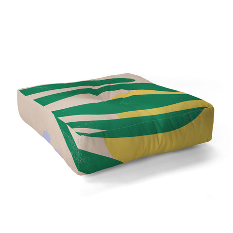 Ninola Design Spring Matisse Leaves Floor Pillow Square