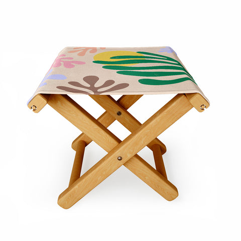 Ninola Design Spring Matisse Leaves Folding Stool