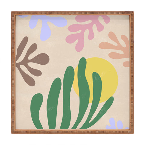 Ninola Design Spring Matisse Leaves Square Tray