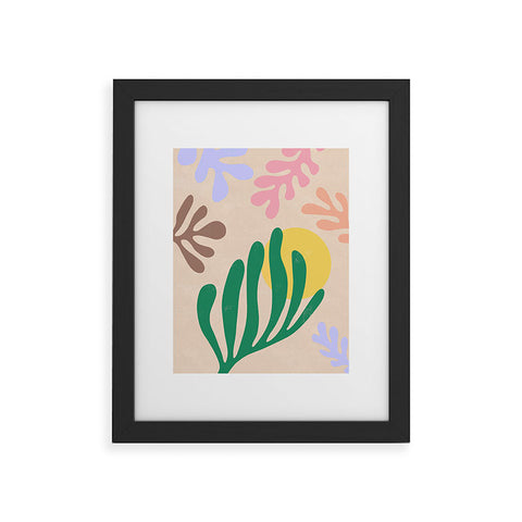 Ninola Design Spring Matisse Leaves Framed Art Print