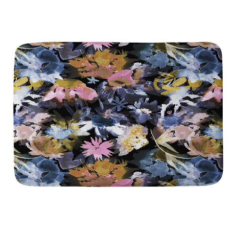 Ninola Design Spring Memories Dark Painting Memory Foam Bath Mat