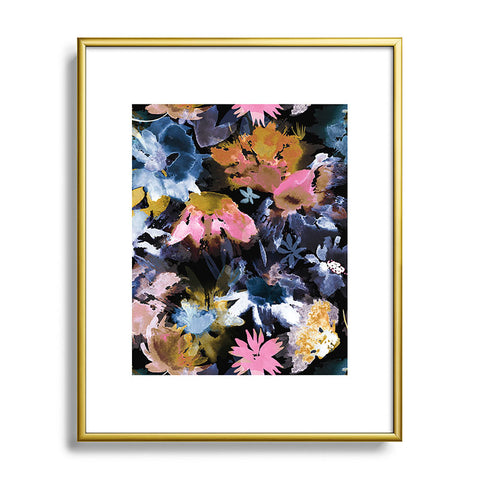 Ninola Design Spring Memories Dark Painting Metal Framed Art Print