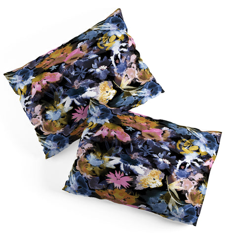 Ninola Design Spring Memories Dark Painting Pillow Shams