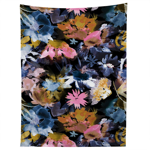 Ninola Design Spring Memories Dark Painting Tapestry