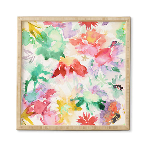 Ninola Design Spring memories floral painting Framed Wall Art