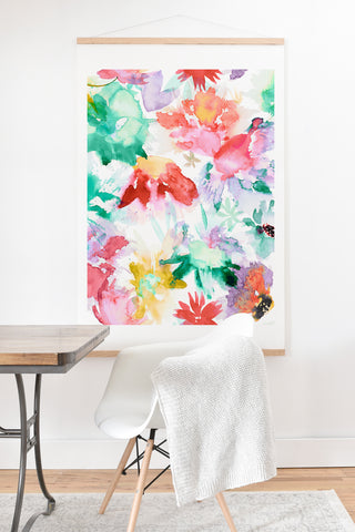 Ninola Design Spring memories floral painting Art Print And Hanger