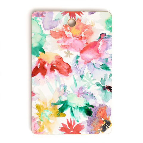 Ninola Design Spring memories floral painting Cutting Board Rectangle