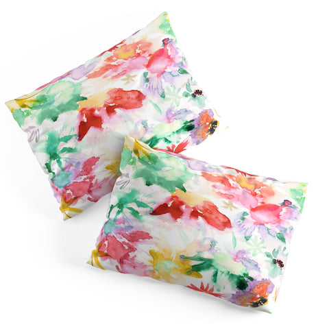 Ninola Design Spring memories floral painting Pillow Shams