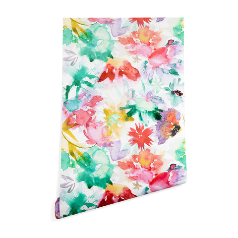 Ninola Design Spring memories floral painting Wallpaper