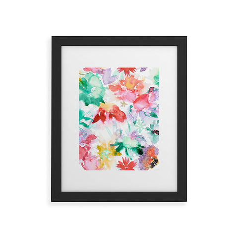 Ninola Design Spring memories floral painting Framed Art Print