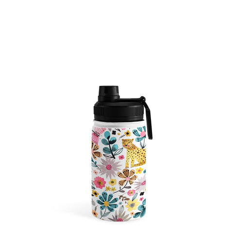 Ninola Design Spring Tigers and Flowers Water Bottle