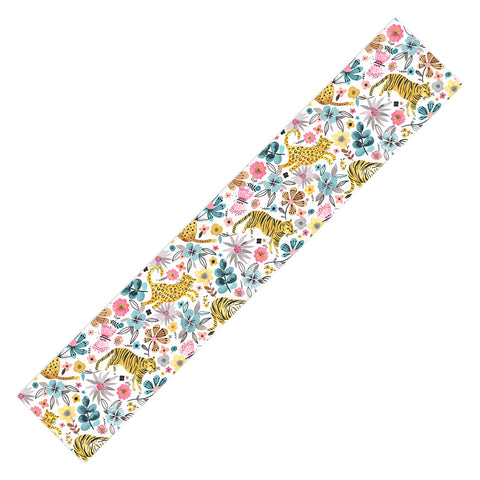 Ninola Design Spring Tigers and Flowers Table Runner