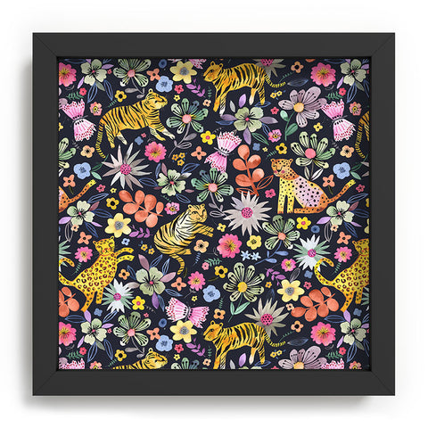 Ninola Design Spring Tigers Jungle Black Recessed Framing Square