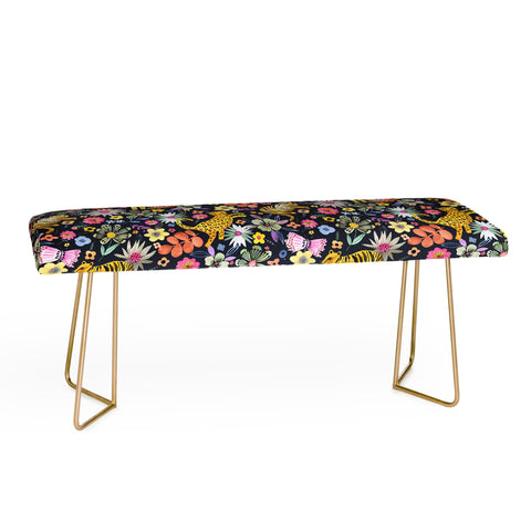 Ninola Design Spring Tigers Jungle Black Bench