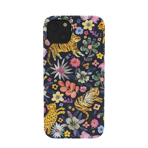 Ninola Design Spring Tigers Jungle Black Phone Case