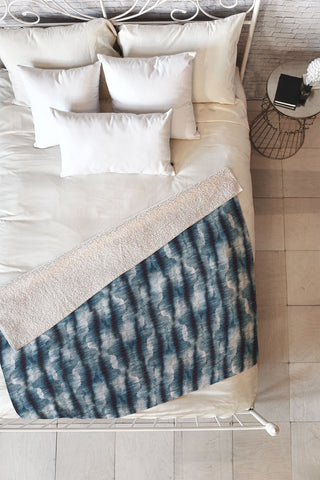 Ninola Design Stone Dark Texture Fleece Throw Blanket