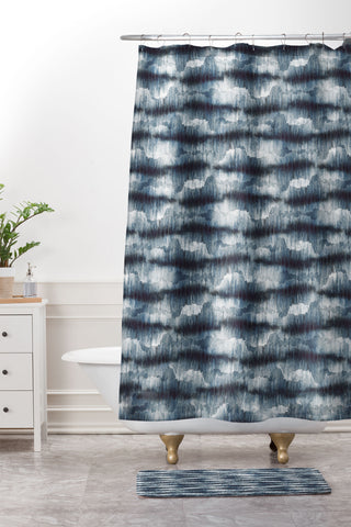 Ninola Design Stone Dark Texture Shower Curtain And Mat
