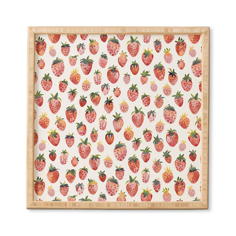 Ninola Design Strawberries Countryside Summer Framed Wall Art