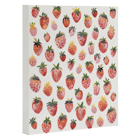 Ninola Design Strawberries Countryside Summer Art Canvas