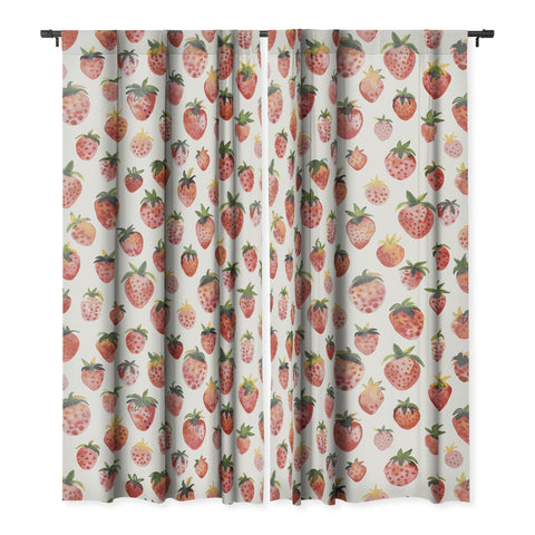 Ninola Design Strawberries Countryside Summer Blackout Non Repeat