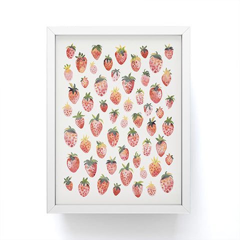 Ninola Design Strawberries Countryside Summer Framed Mini Art Print
