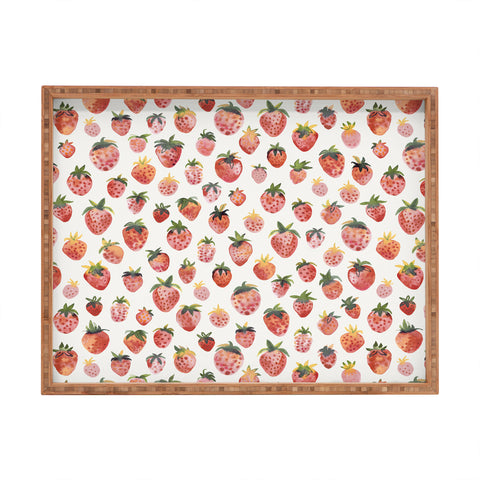 Ninola Design Strawberries Countryside Summer Rectangular Tray