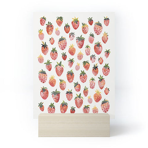 Ninola Design Strawberries Countryside Summer Mini Art Print