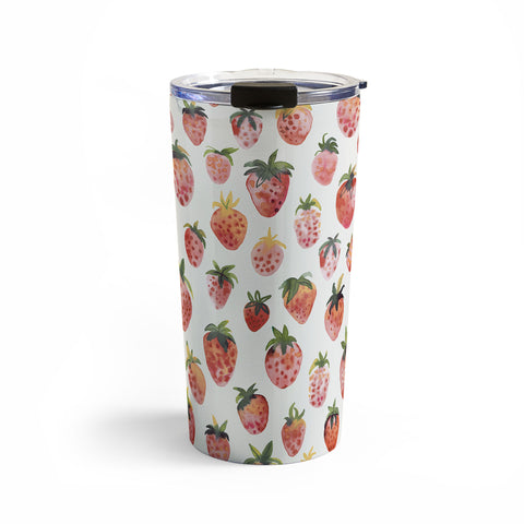 Ninola Design Strawberries Countryside Summer Travel Mug
