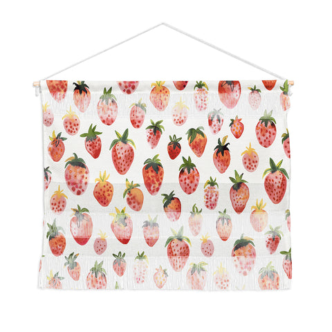 Ninola Design Strawberries Countryside Summer Wall Hanging Landscape