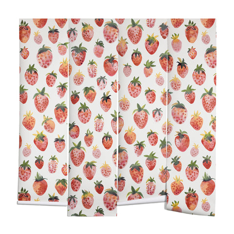 Ninola Design Strawberries Countryside Summer Wall Mural