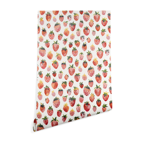 Ninola Design Strawberries Countryside Summer Wallpaper