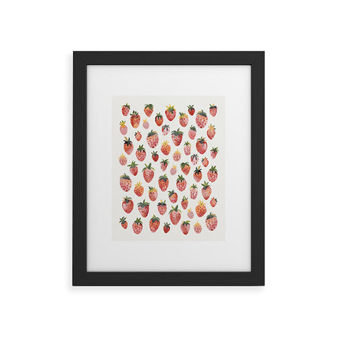 Ninola Design Strawberries Countryside Summer Framed Art Print
