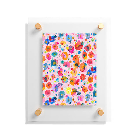Ninola Design Summer Festival Naive Flowers Floating Acrylic Print