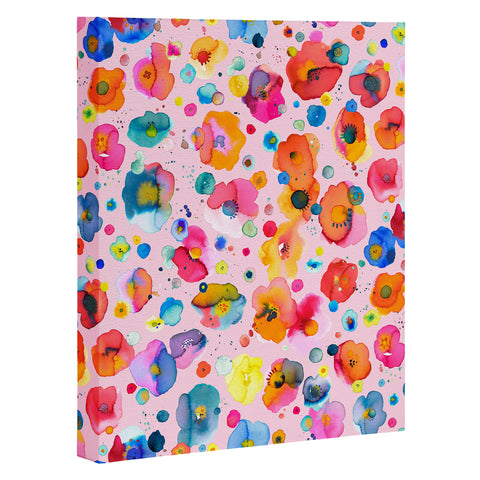 Ninola Design Summer Festival Naive Flowers Art Canvas