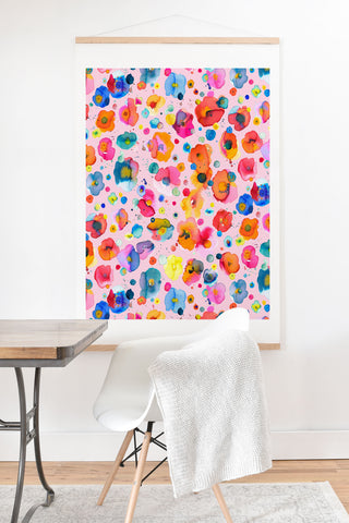 Ninola Design Summer Festival Naive Flowers Art Print And Hanger