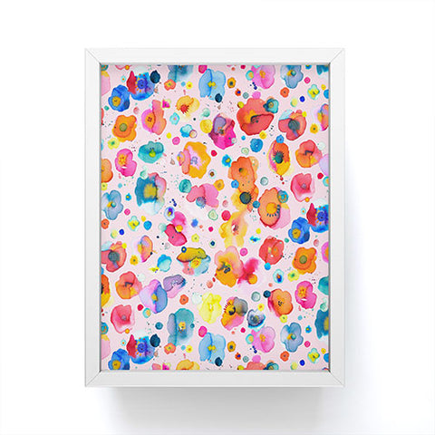 Ninola Design Summer Festival Naive Flowers Framed Mini Art Print