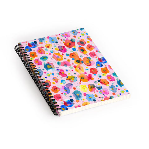 Ninola Design Summer Festival Naive Flowers Spiral Notebook