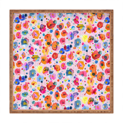 Ninola Design Summer Festival Naive Flowers Square Tray