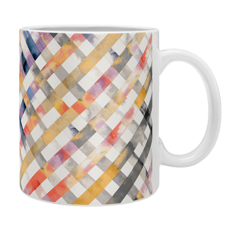 Ninola Design Summer Gingham Squares Watercolor Coffee Mug