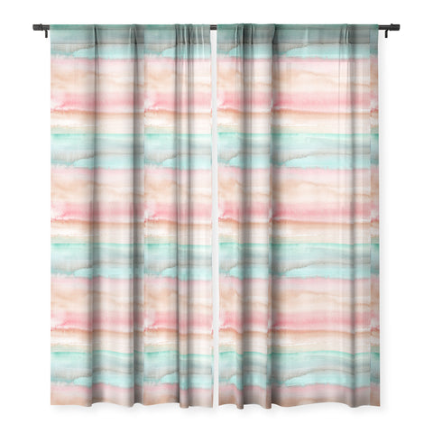 Ninola Design Summer Gradient Watercolor Sheer Window Curtain