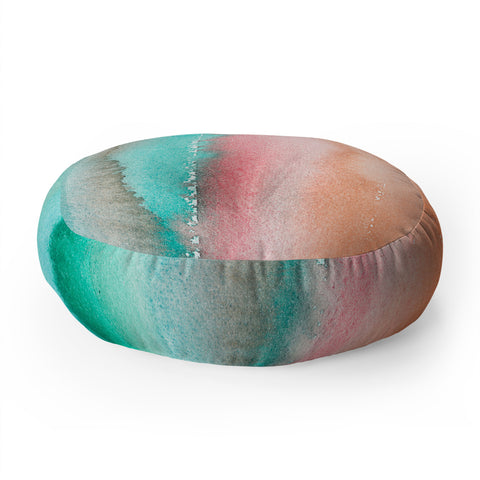 Ninola Design Summer Gradient Watercolor Floor Pillow Round
