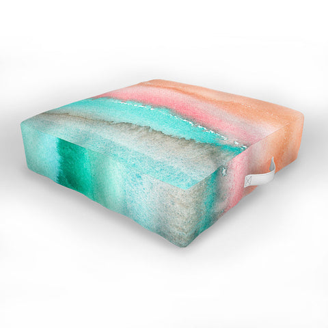 Ninola Design Summer Gradient Watercolor Outdoor Floor Cushion