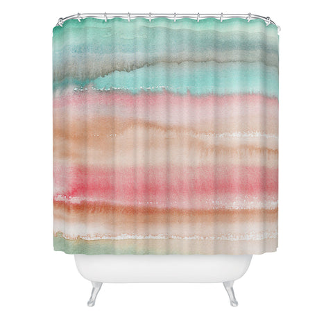 Ninola Design Summer Gradient Watercolor Shower Curtain