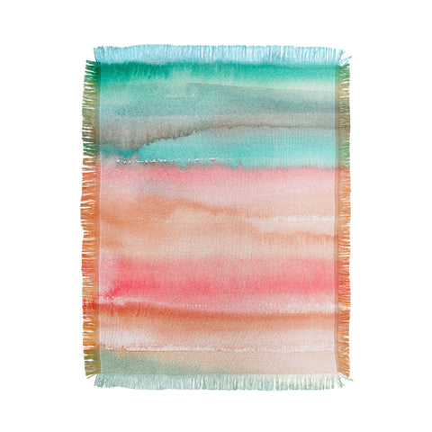 Ninola Design Summer Gradient Watercolor Throw Blanket