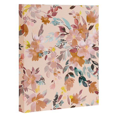 Ninola Design Summer Moroccan Floral Pink Art Canvas