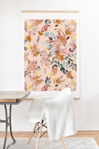 Ninola Design Summer Moroccan Floral Pink Art Print And Hanger