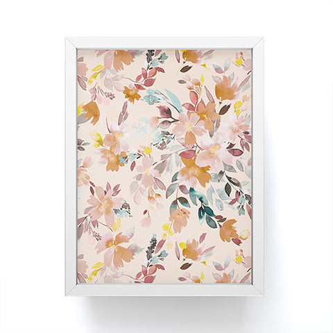 Ninola Design Summer Moroccan Floral Pink Framed Mini Art Print